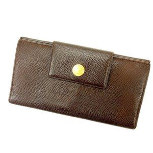 Bvlgari Wallet Purse Long Wallet Brown Woman Auth… - image 1